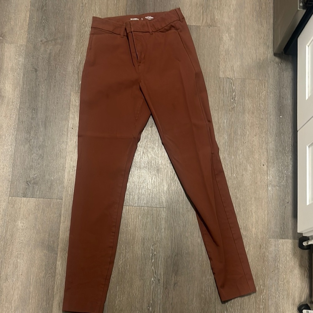 Old Navy Pixie Skinny Pants in Warm Brown